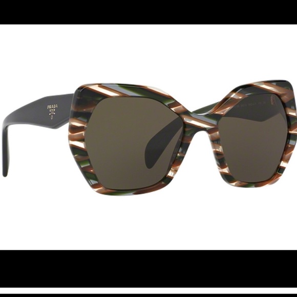 PRADA Grey And Brown Crystal Color Sunglasses - Picture 1 of 17